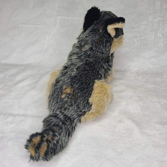Uni Toys Gray Wolf Laying Down 12" Plush Realistic Stuffed Animal Dog Germany - Picture 4 of 11